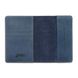 Дизайнерская кожаная обложка для паспорта с отделением для карт голубого цвета, коллекция "Mehendi Art"