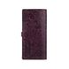 Темно фіолетовий тревел-кейс з натуральної шкіри з художнім тисненням "Mehendi Art"