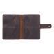 Кожаное портмоне для паспорта / ID документов HiArt PB-03S/1 Shabby Gavana Brown "World Map"