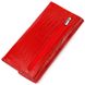 Фактурное женское портмоне из натуральной кожи с тиснением CANPELLINI 21698 Красный