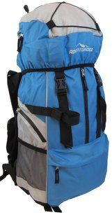 Туристичний похідний рюкзак 45L Adventuridge блакитний з сірим
