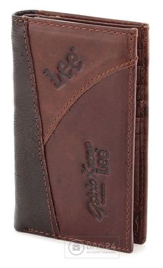 Шкіряний гаманець відомого бренду Lee 13733, Коричневий