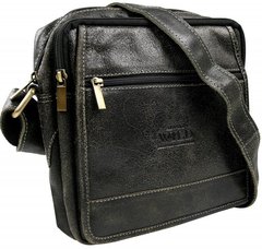 Винтажная мужская кожаная сумка планшетка Always Wild 251L черная