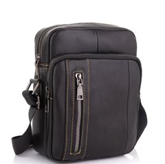 Чоловіча сумка через плече з натуральної шкіри Tiding Bag N2-9801A Чорний