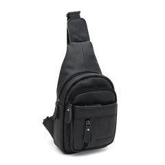 Чоловічий рюкзак шкіряний через плече Keizer K1223abl-black