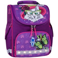 Рюкзак школьный каркасный с фонариками Bagland Успех 12 л. фиолетовый 168к (00551703) 80213596