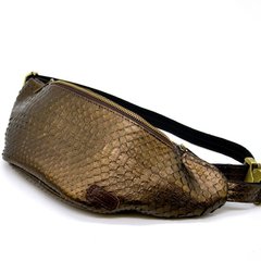 Напоясная сумка из эксклюзивной кожи питона REP-3036-4lx TARWA Bronze – бронзовый