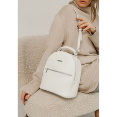 Натуральный кожаный женский мини-рюкзак Kylie белый Blanknote BN-BAG-22-light