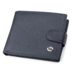Чоловічий гаманець ST Leather 18329 (ST137) шкіряний Синій
