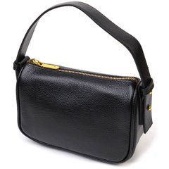 Сучасна сумка на плече крос-боді з натуральної шкіри 22127 Vintage Чорна