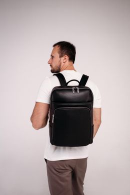 Мужской кожаный рюкзак черного цвета Tiding Bag N2-191116-3A Черный