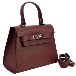 Невелика класична шкіряна сумочка Firenze Italy F-IT-9866A Червоний