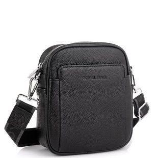 Чоловіча сумка через плече з натуральної шкіри Royal Bag RB70208 Чорний