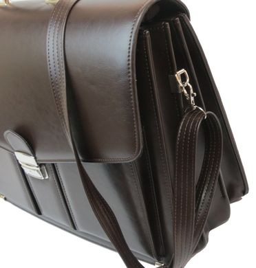 Мужской портфель для документов из эко кожи AMO SST02 коричневый