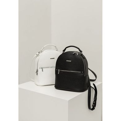 Натуральный кожаный женский мини-рюкзак Kylie белый Blanknote BN-BAG-22-light
