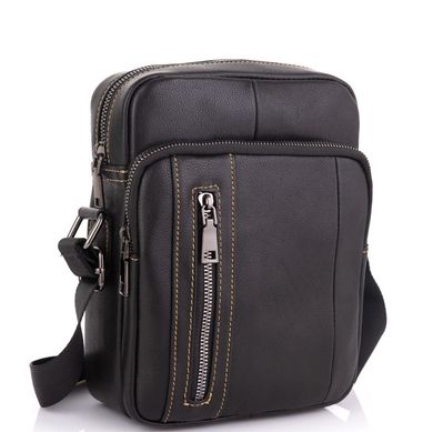 Чоловіча сумка через плече з натуральної шкіри Tiding Bag N2-9801A Чорний