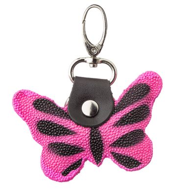 Брелок сувенир бабочка STINGRAY LEATHER 18540 из натуральной кожи морского ската Розовый