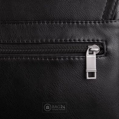 Ексклюзивна чоловіча сумка зі шкірозамінника MIS MS34154, Чорний