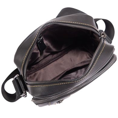 Мужская сумка через плечо из натуральной кожи Tiding Bag N2-9801A Черный
