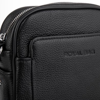 Мужская сумка через плечо из натуральной кожи Royal Bag RB70208 Черный