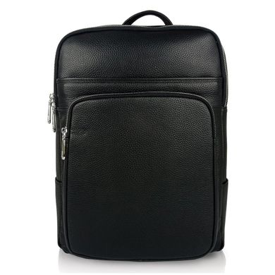 Чоловічий шкіряний рюкзак чорного кольору Tiding Bag N2-191116-3A Чорний