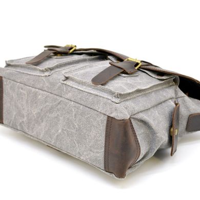 Мужская сумка микс ткани канвас и кожи RGj-6690-4lx TARWA Коричневый