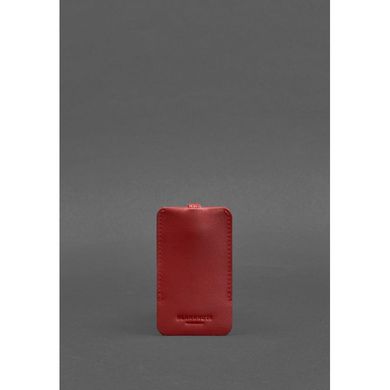 Натуральная кожаная ключница 1.0 красная Краст Blanknote BN-KL-1-red
