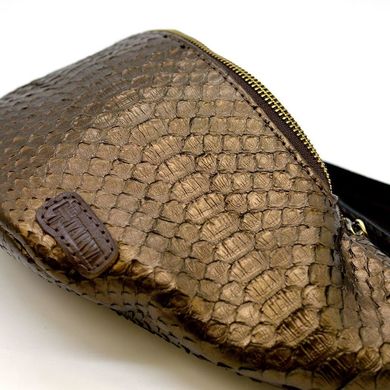 Напоясная сумка из эксклюзивной кожи питона REP-3036-4lx TARWA Bronze – бронзовый