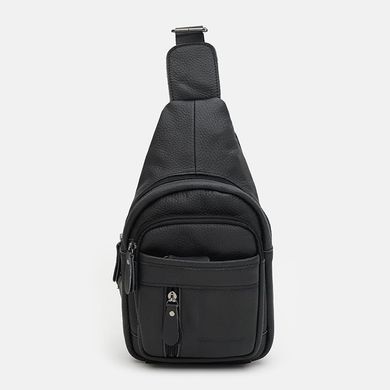 Чоловічий рюкзак шкіряний через плече Keizer K1223abl-black