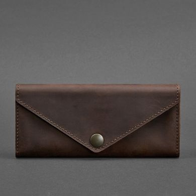 Шкіряний жіночий гаманець Керрі 1.0 темно-коричневий Crazy Horse Blanknote BN-W-1-o