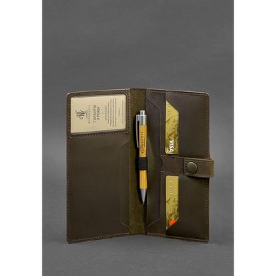 Натуральный кожаный Тревел-кейс (органайзер для документов) 6.0 темно-коричневый Blanknote BN-TK-6-o