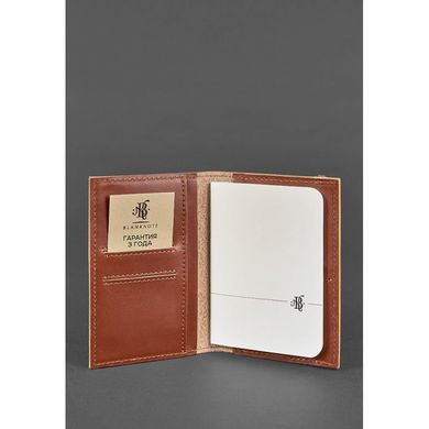 Обкладинка для паспорта 2.0 Коньяк - коричнева Blanknote BN-OP-2-k
