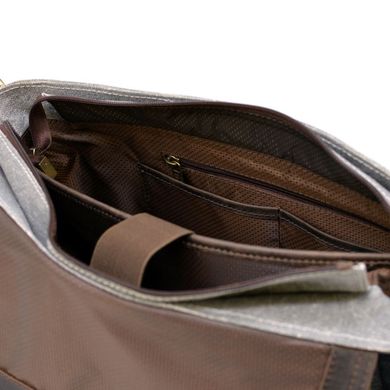 Мужская сумка микс ткани канвас и кожи RGj-6690-4lx TARWA Коричневый