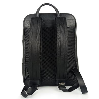 Чоловічий шкіряний рюкзак чорного кольору Tiding Bag N2-191116-3A Чорний