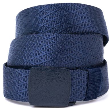 Практичний текстильний чоловічий ремень Vintage 20588 Синій
