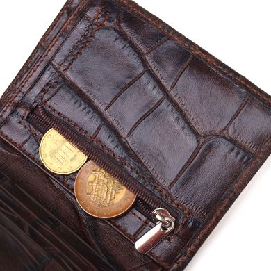 Стильное мужское портмоне из натуральной фактурной кожи CANPELLINI 21497 Коричневое