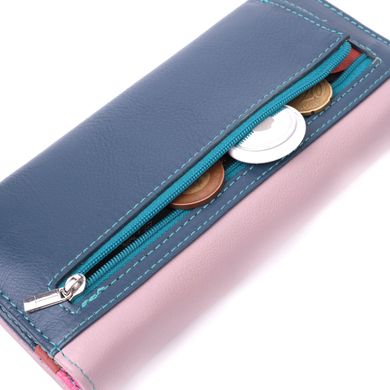 Жіночий практичний гаманець з натуральної шкіри ST Leather 22521 Різнокольоровий