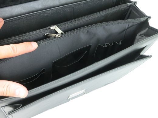 Чоловічий портфель з еко шкіри Verto A13A1 чорний