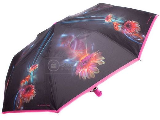З оригінальним візерунком жіноча парасолька, автомат ZEST Z23945-16, Чорний