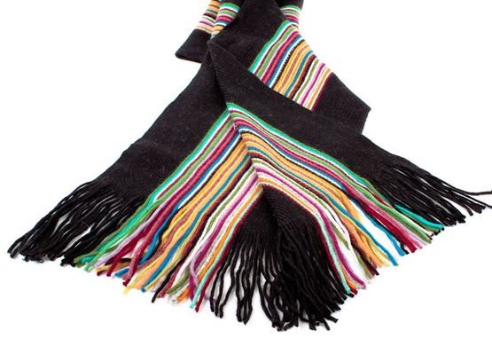 Темный мужской шарф, шерстяной ETERNO ES3016-4, Черный