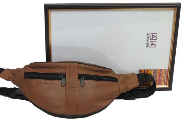 Поясна шкіряна сумка Cavaldi 901-353 cognac, коричневий