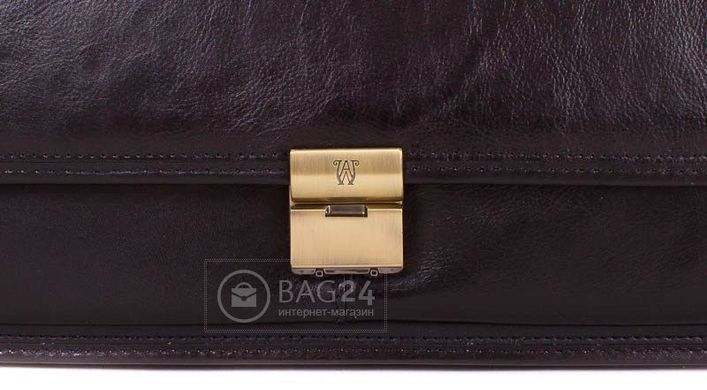 Багатофункціональний чоловічий шкіряний портфель WANLIMA W50014900035-black, Чорний