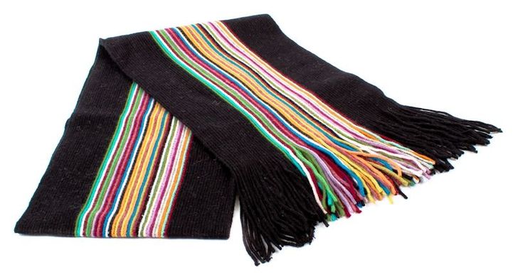 Темный мужской шарф, шерстяной ETERNO ES3016-4, Черный
