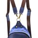 Слінг-рюкзак із синього канвасу та синьої шкіри крейзі хорс RKk-2017-4lx TARWA Синій