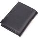 Вертикальний невеликий шкіряний гаманець без застібки KARYA 21362 Чорний