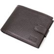 Практичний гаманець середнього розміру для чоловіків з натуральної шкіри BOND 22001 Коричневий
