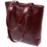 Стильная женская сумка-шоппер Shvigel 16368 Бордовый фото