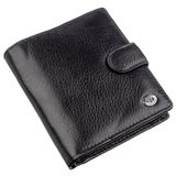 Небольшой кожаный кошелек для мужчин ST Leather 18832 Черный фото