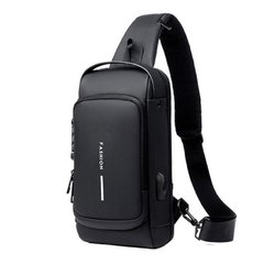 Текстильная сумка-слинг черного цвета Confident AT09-T-23916A Черный