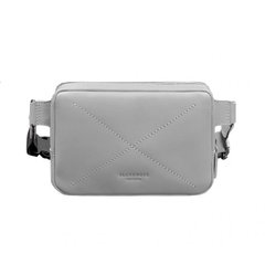 Натуральная кожаная женская поясная сумка Dropbag Mini серая Blanknote BN-BAG-6-shadow